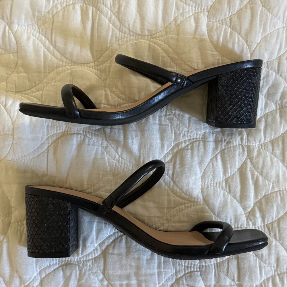 A New Day Target Black Snake Skin Block Heels - Size 7.5 (worn once!)